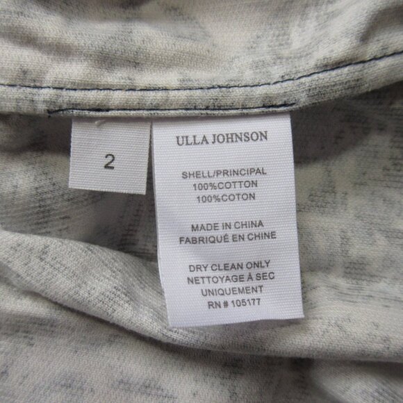 NWT Ulla Johnson Parker Pleated Printed Cotton-Corduroy Blouse in Twilight 2 - Picture 9 of 11